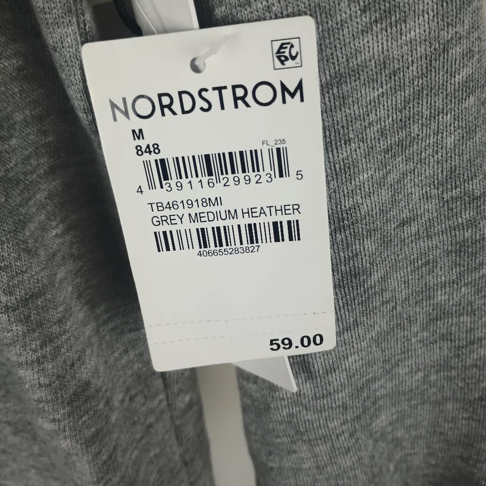 Treasure & Bond Zip-Up Hoodie In Grey Medium Heather Size Medium 8 - 10 NWT